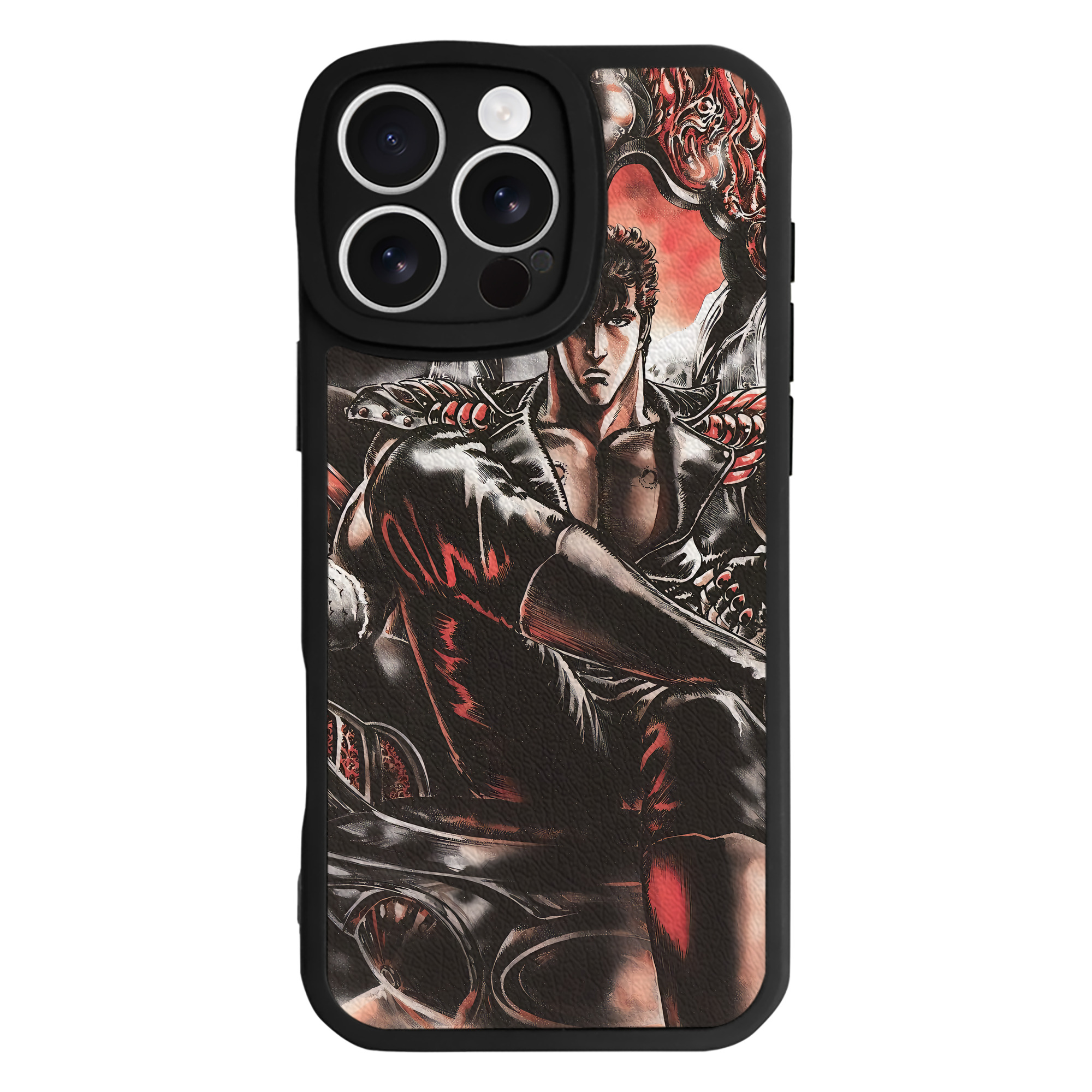 （画像用） 北斗の拳 Fist of the North Star 【iPhone 16シリーズ対応】シリコンスマホケース（レザー調） 材質：シリコン